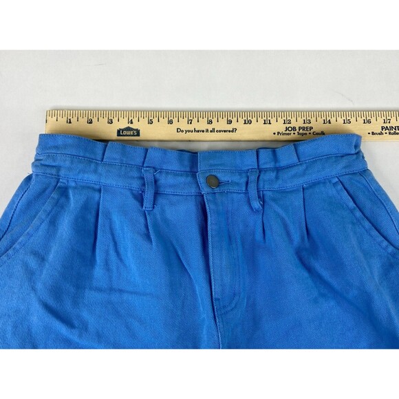 New In Collection Women Large Blue Shorts Cutoff Cuff Scrunch Waist NWT - Picture 6 of 7